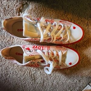 Converse Love Fearlessly Chuck Taylor All Star Low Top Red Size: 6